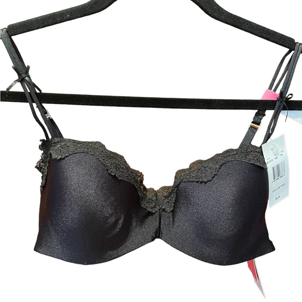 Isaac Mizrahi True Balconette Bra, size 36B, black, hidden underwire‎